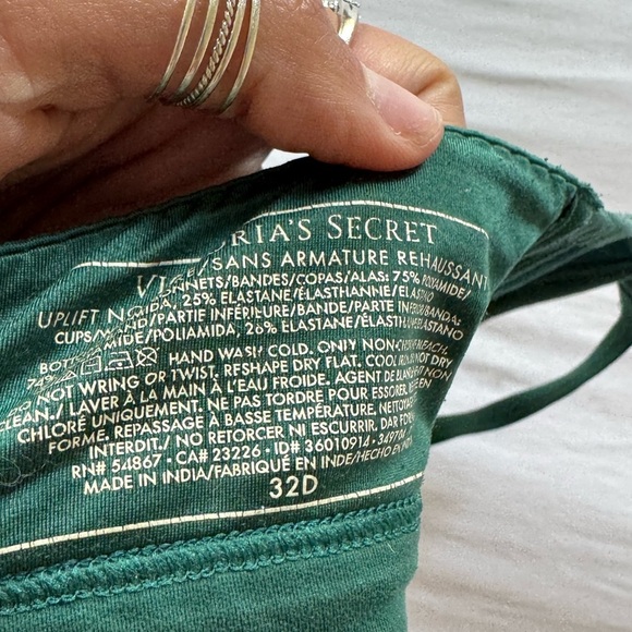 Victoria’s Secret Green Women's Intimate Bra size 32D - Picture 4 of 4